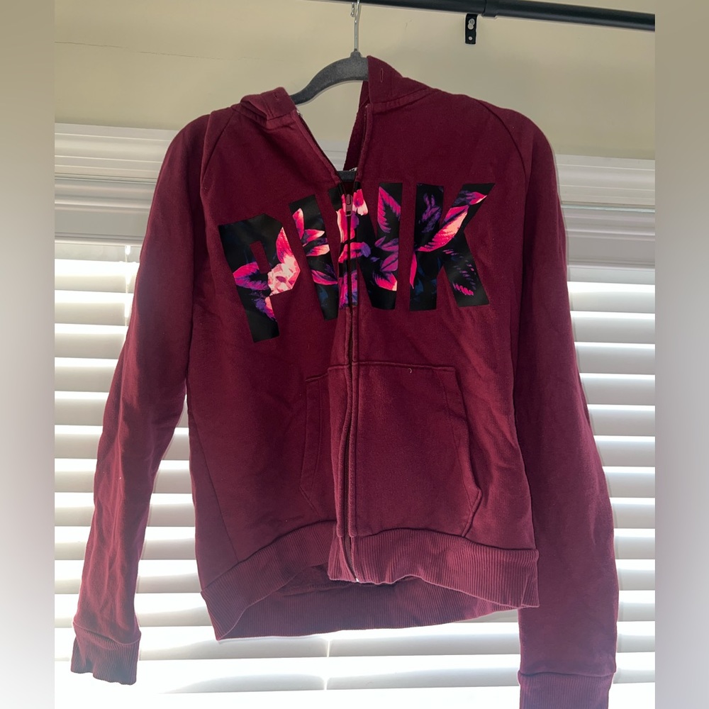 PINK maroon zip up